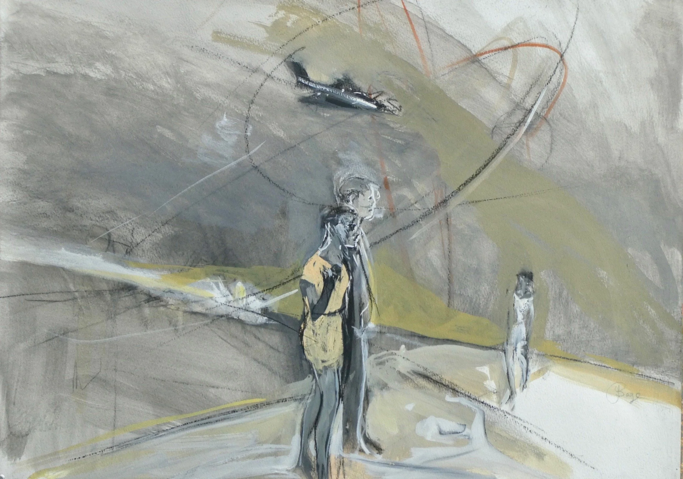 Silence déchiré - 75x55 cm - prix sur demande