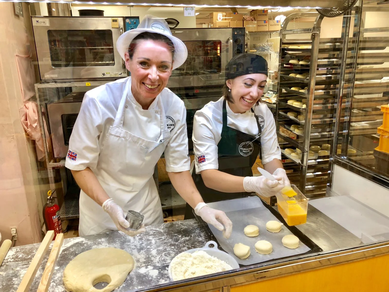 Lorna & Elizabeth making scones in Tokyo