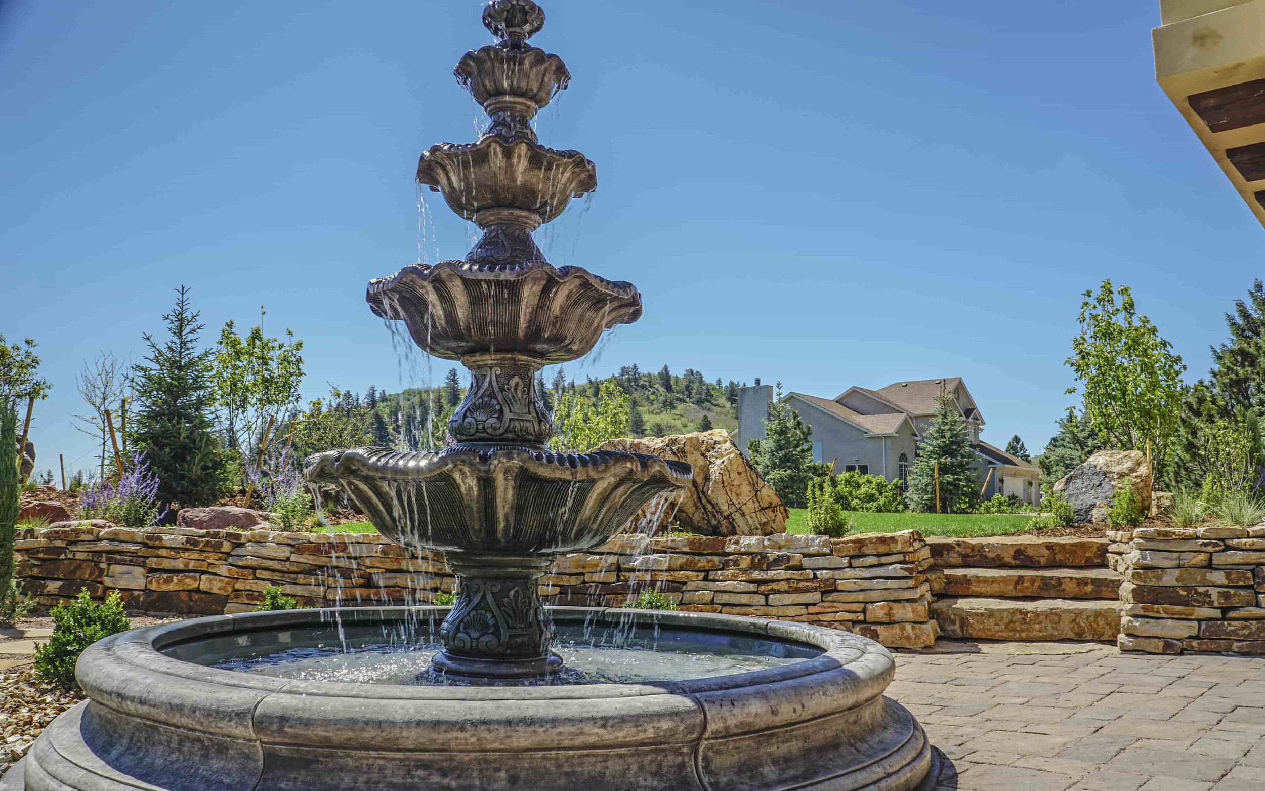 C Sand And Stone Co Landscape, Large Outdoor Stone Water Fountains
