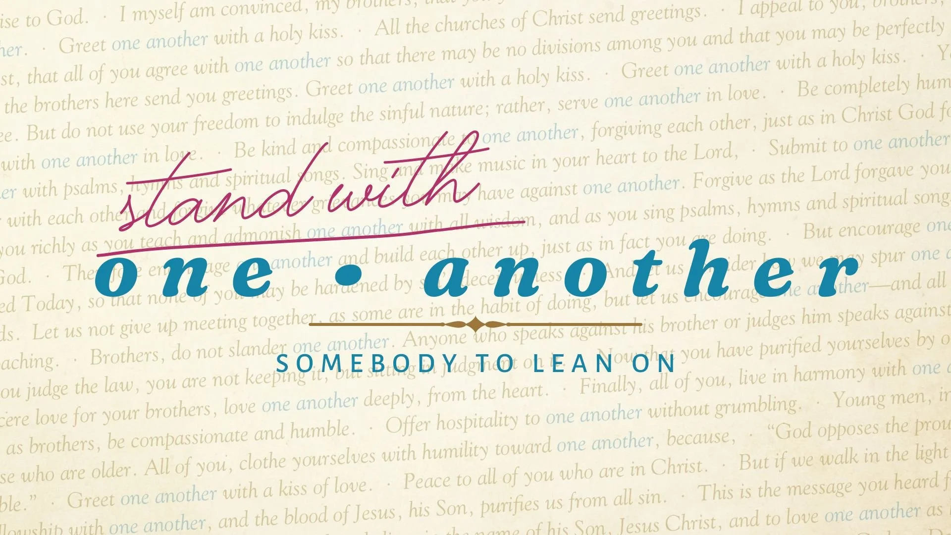 Somebody to Lean On