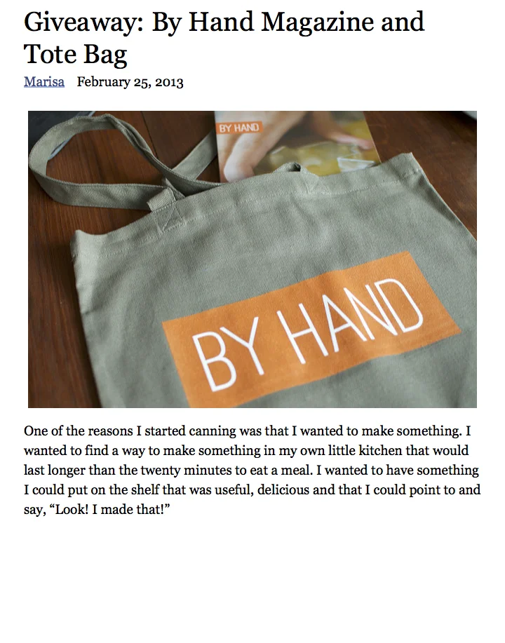 Giveaway: By Hand Magazine and Tote Bag - Food in Jars.jpg
