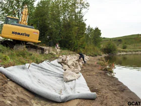 Enrochement des berges d’un agriculteur du Témiscamingue