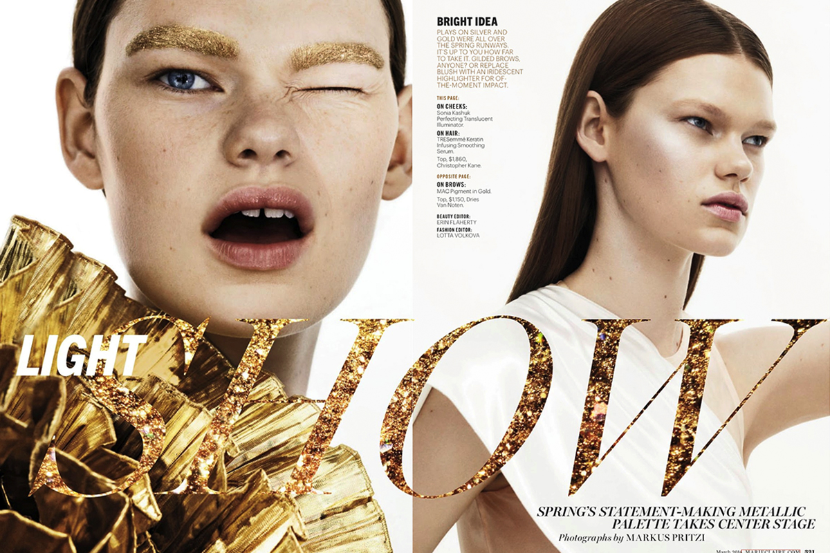 Magazine tear sheet, hair by Sarah Potempa