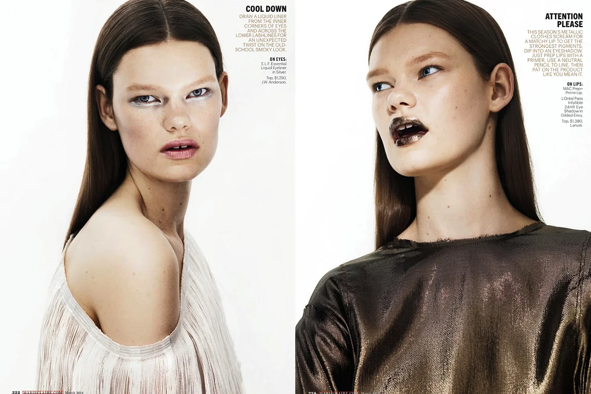 Magazine tear sheet, hair by Sarah Potempa