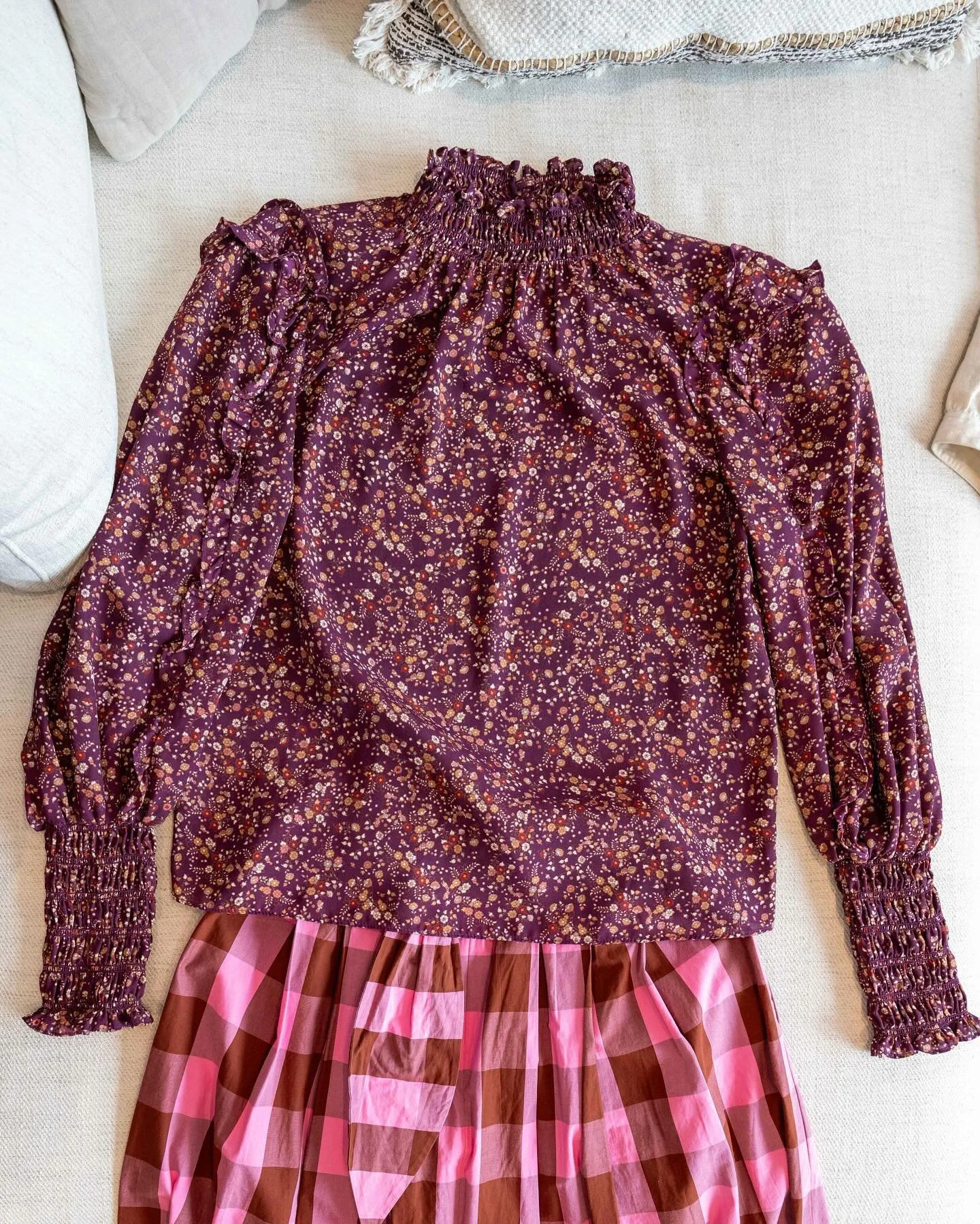 Patterns and color choices play such a key role in how we present ourselves. Light colors and bold patterns can help draw attention to areas you want to highlight, while darker shades and subtler prints can create a more streamlined look in other are