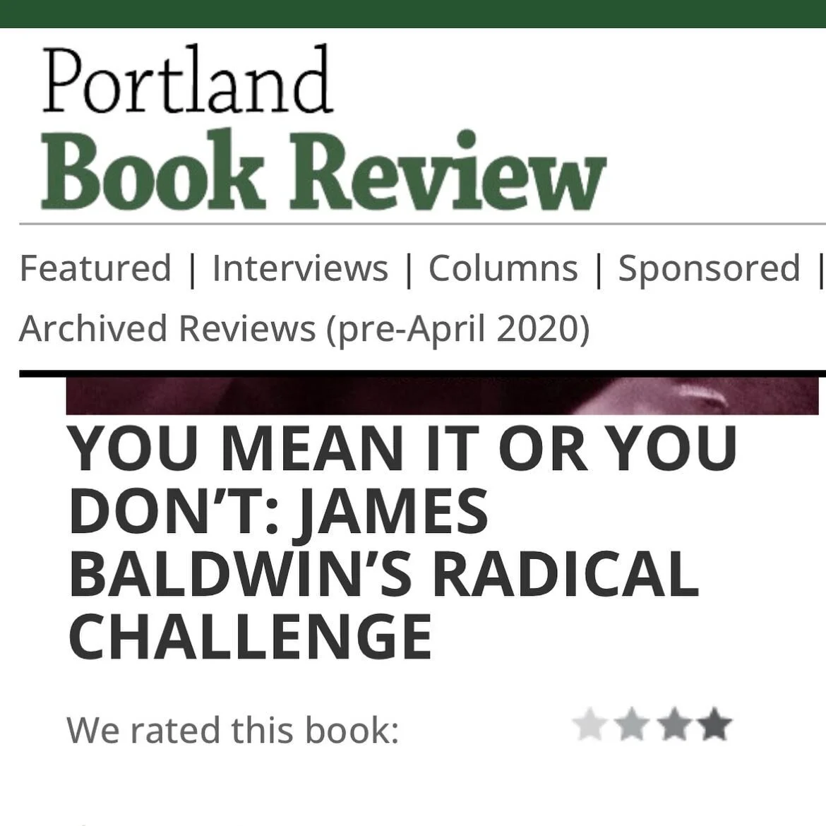 4 Stars for #youmeanitoryoudont in the Portland Book Review! 

#jamesbaldwin #bookstagram @broadleafbooks @aehollowell
