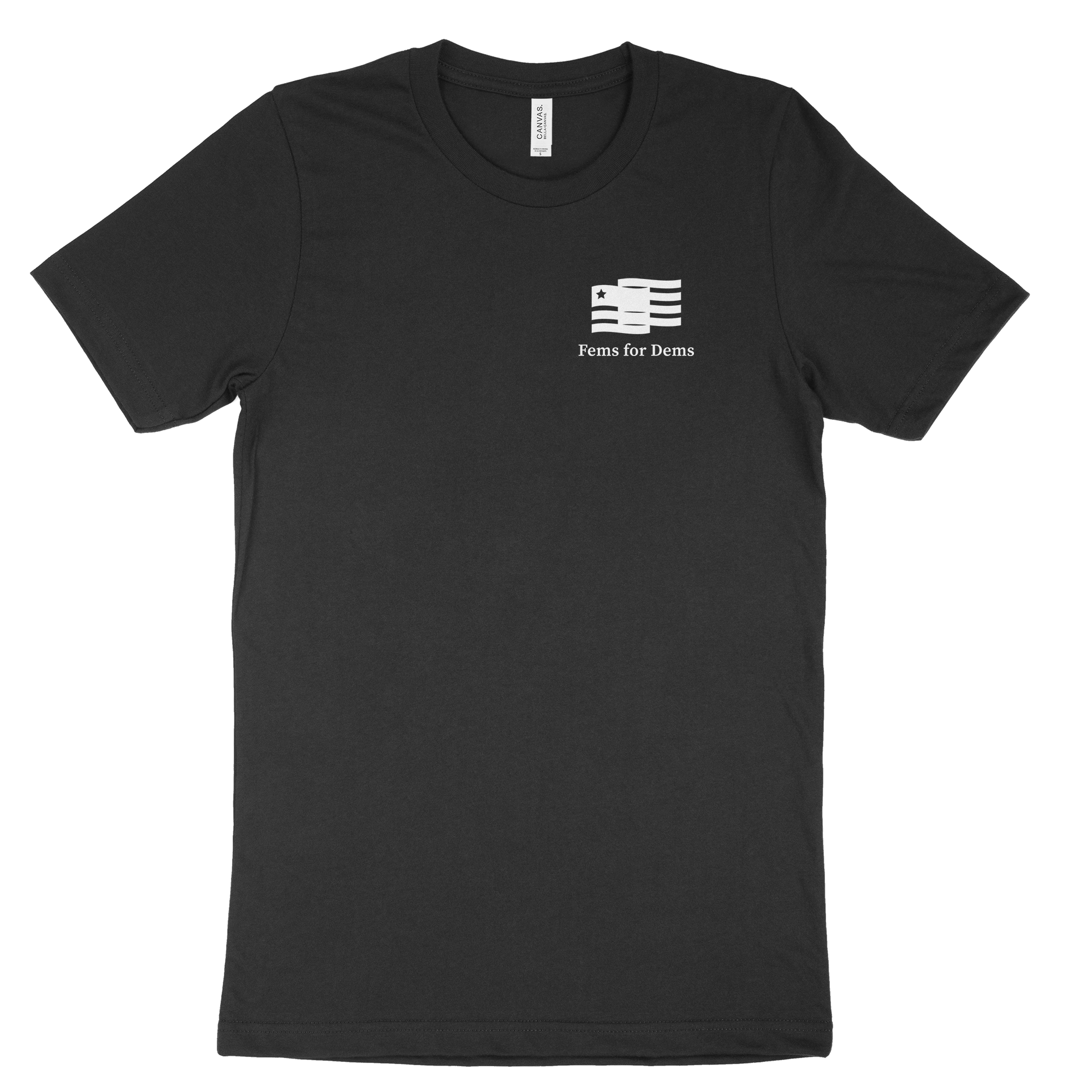 *Basic black tee with white Fems logo