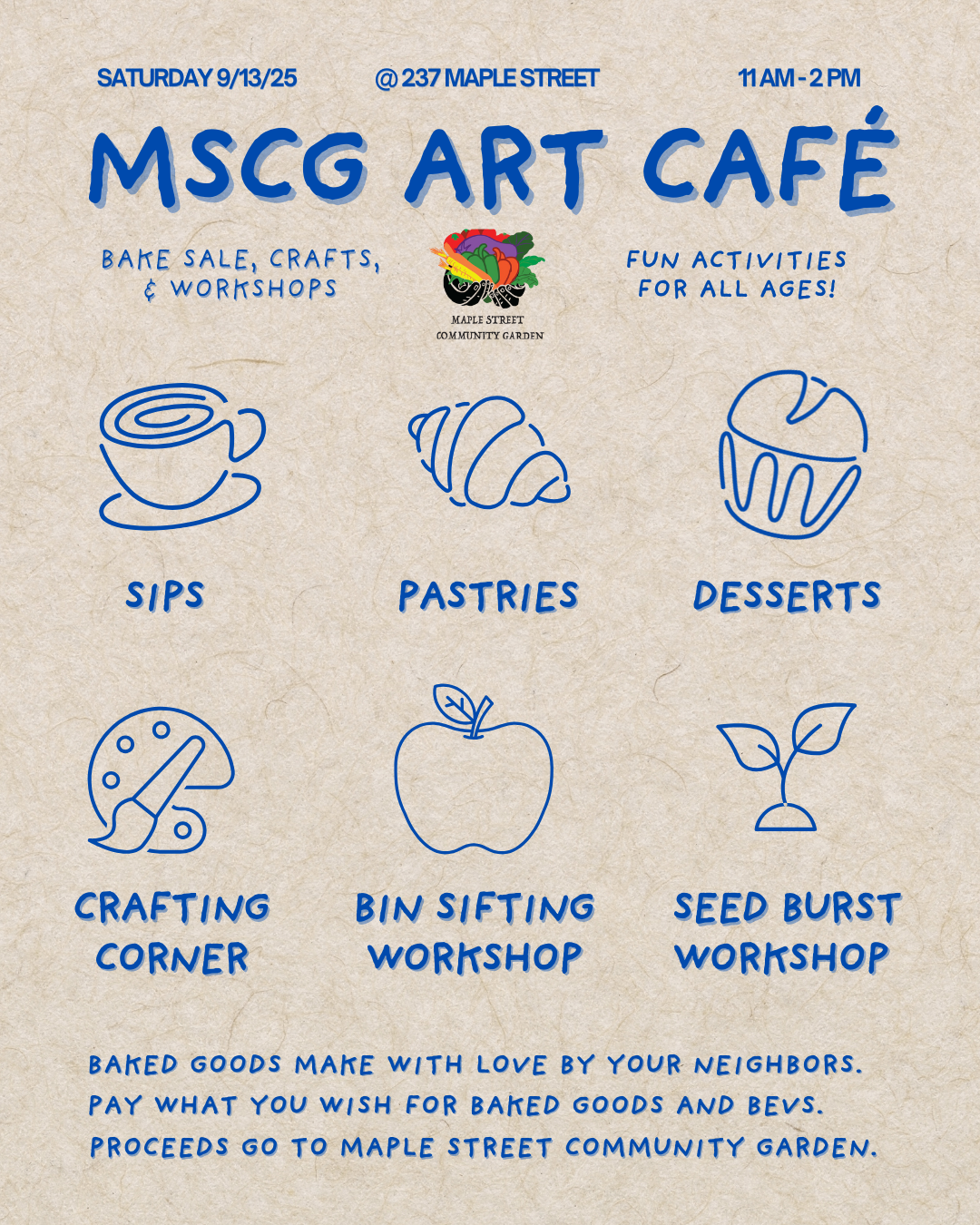 Art Cafe + Bake Sale 9/13