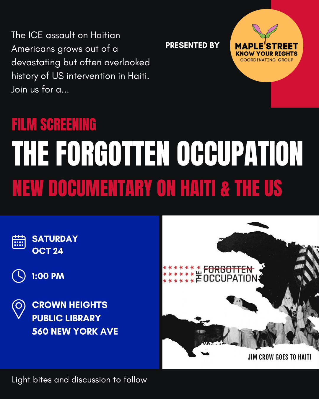 10/24 Film Screening: The Forgotten Occupation