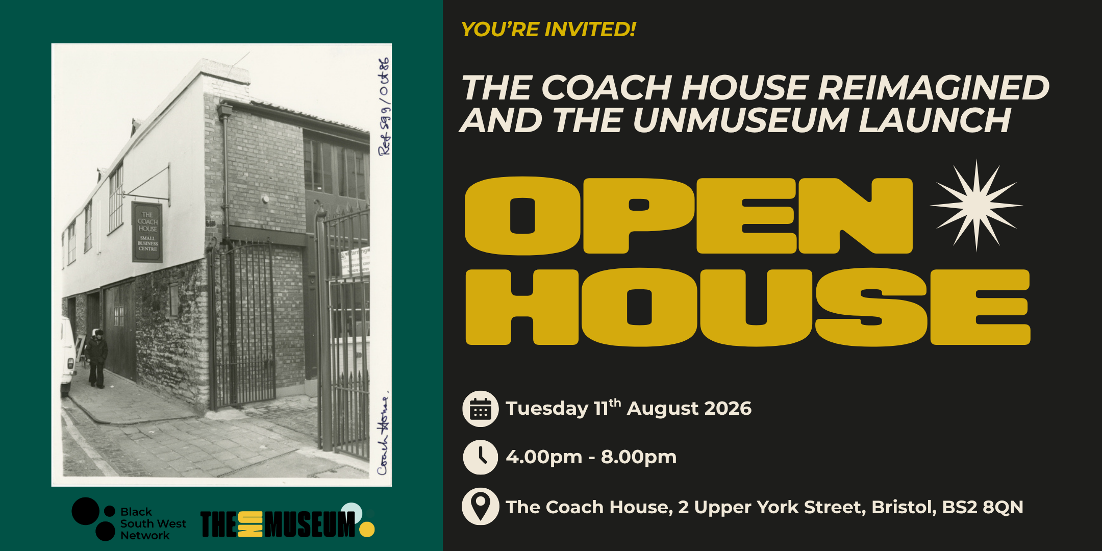 The Coach House Reimagined: Open House & UnMuseum Launch