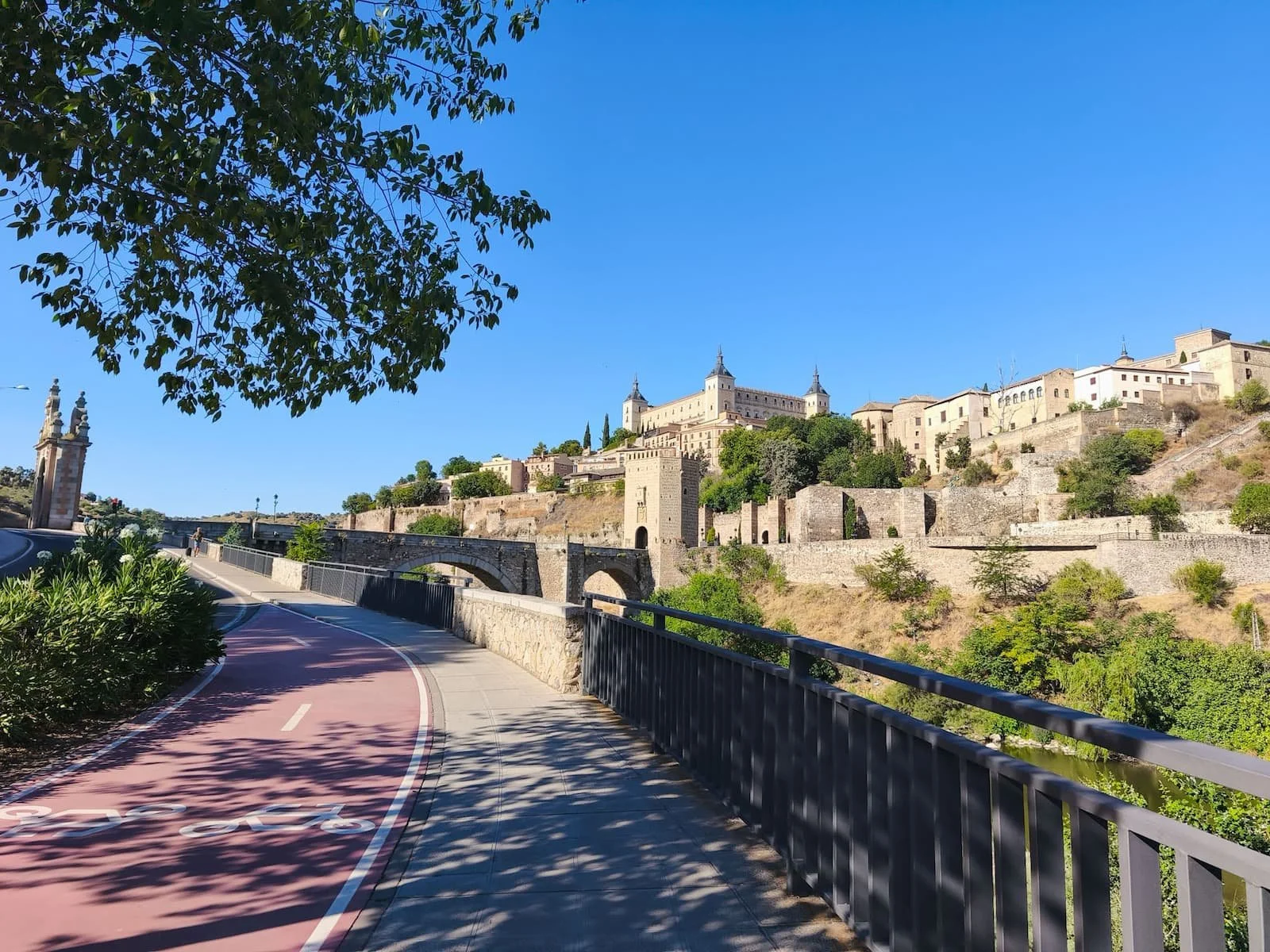 View of Toledo while walking from the train station toward the Old Town