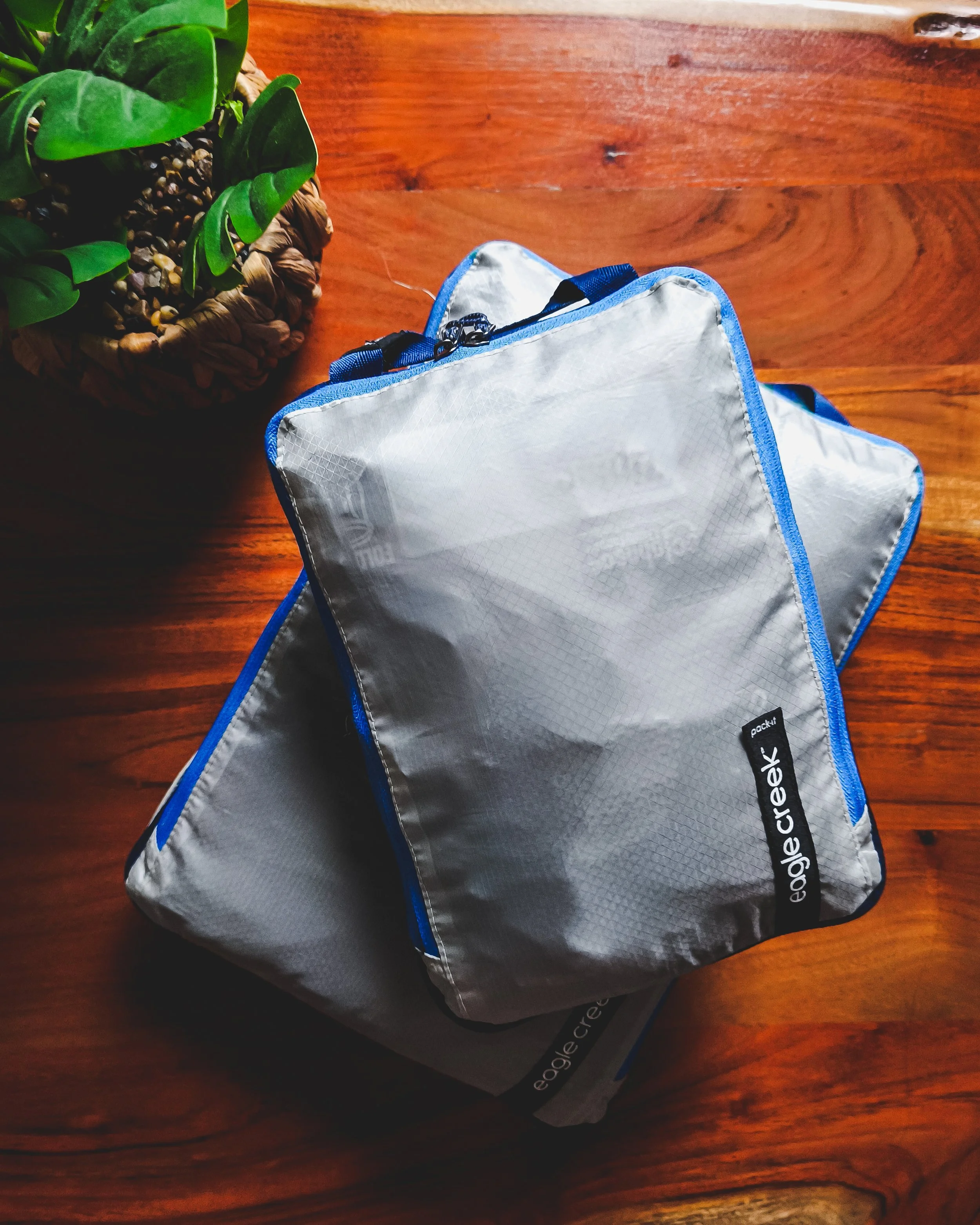  Packing and compressed cubes with clothes inside 