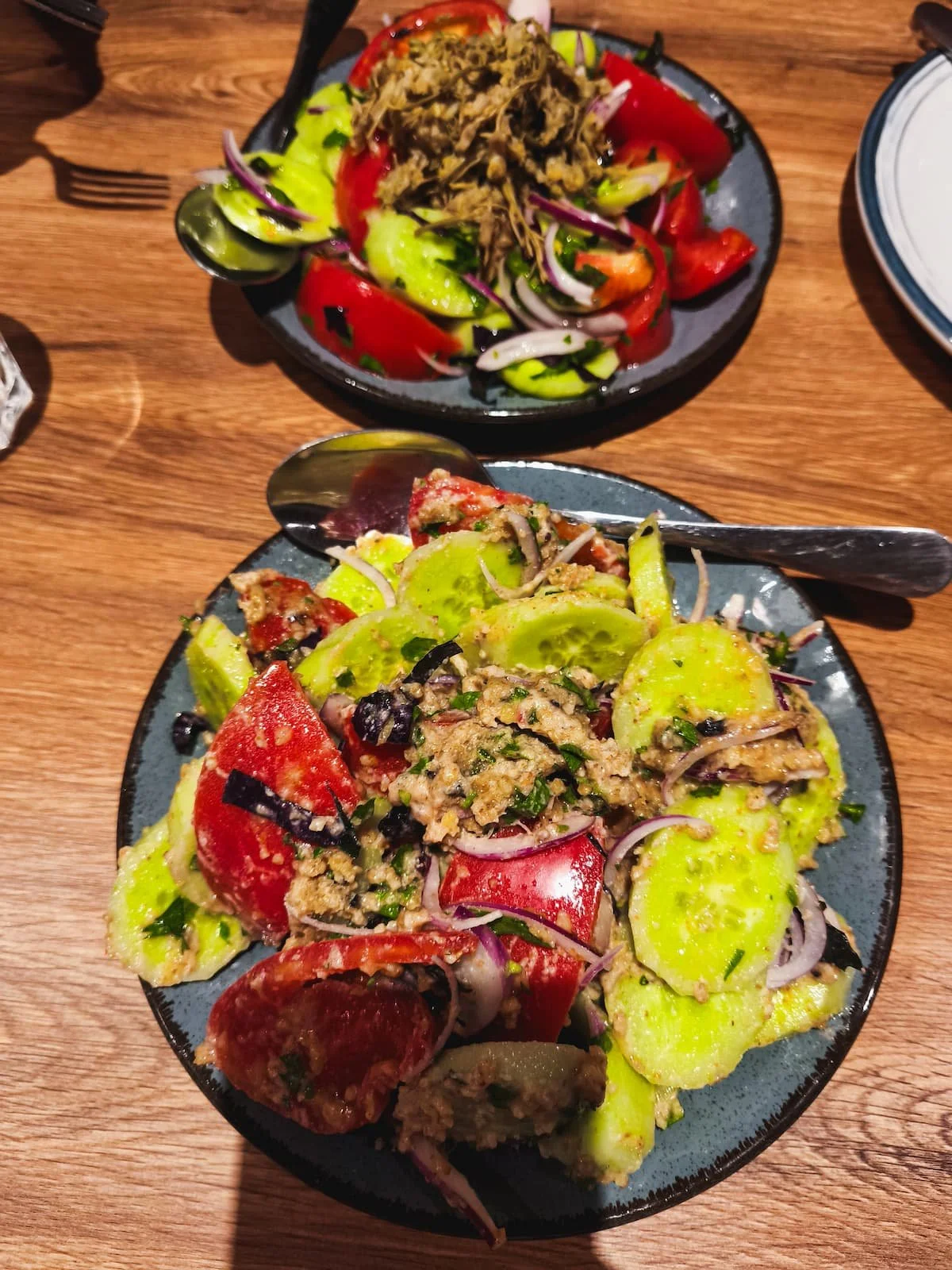 Tomato and cucumber salad