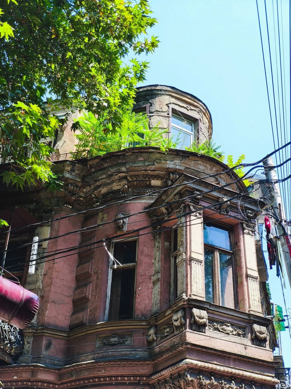 Weathered historic mansion