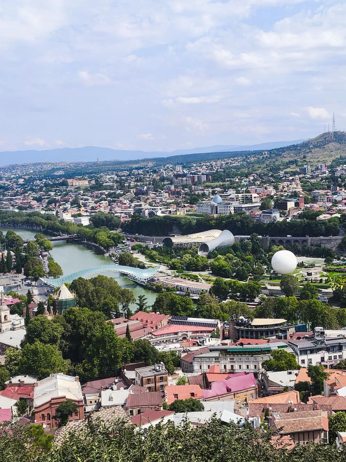 View over the city from the hilltop