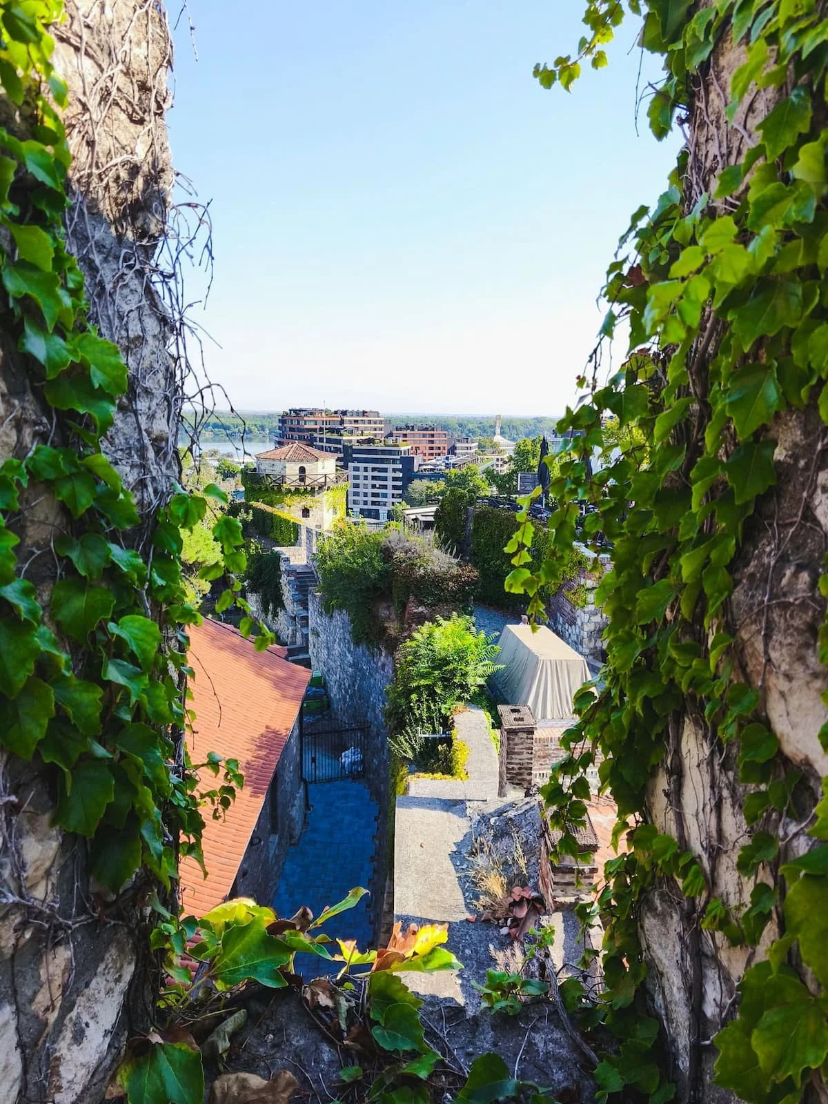 View atop a fortress tower