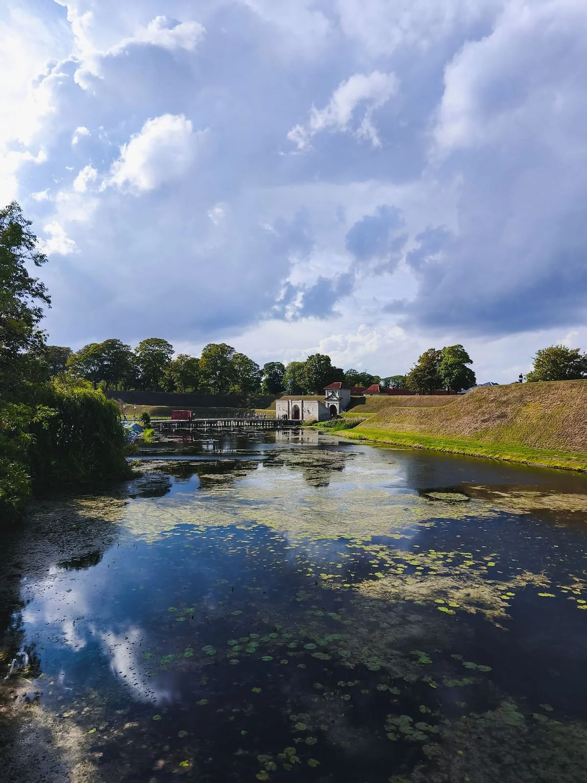 Kastellet moat and grassy fortifications