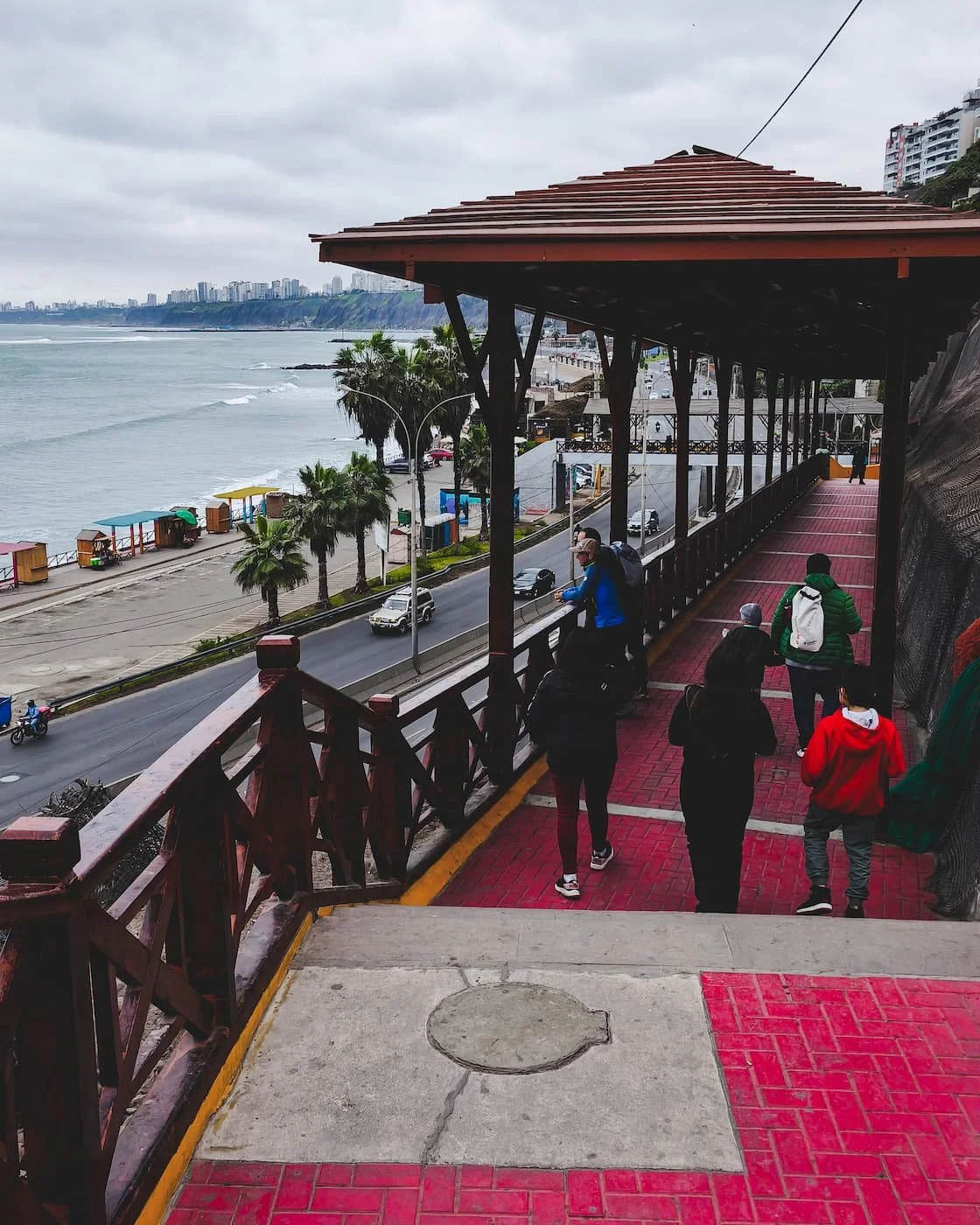 Cliffside walkway towards the beach.