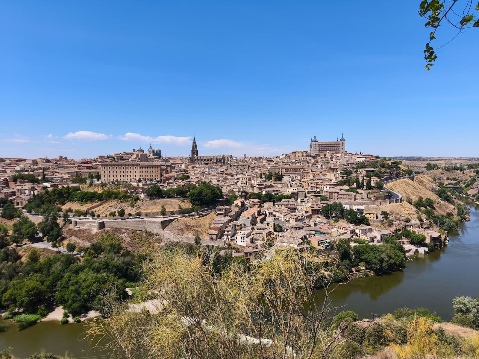 Toledo skyline and the Tagus River viewed from Mirador del Valle
