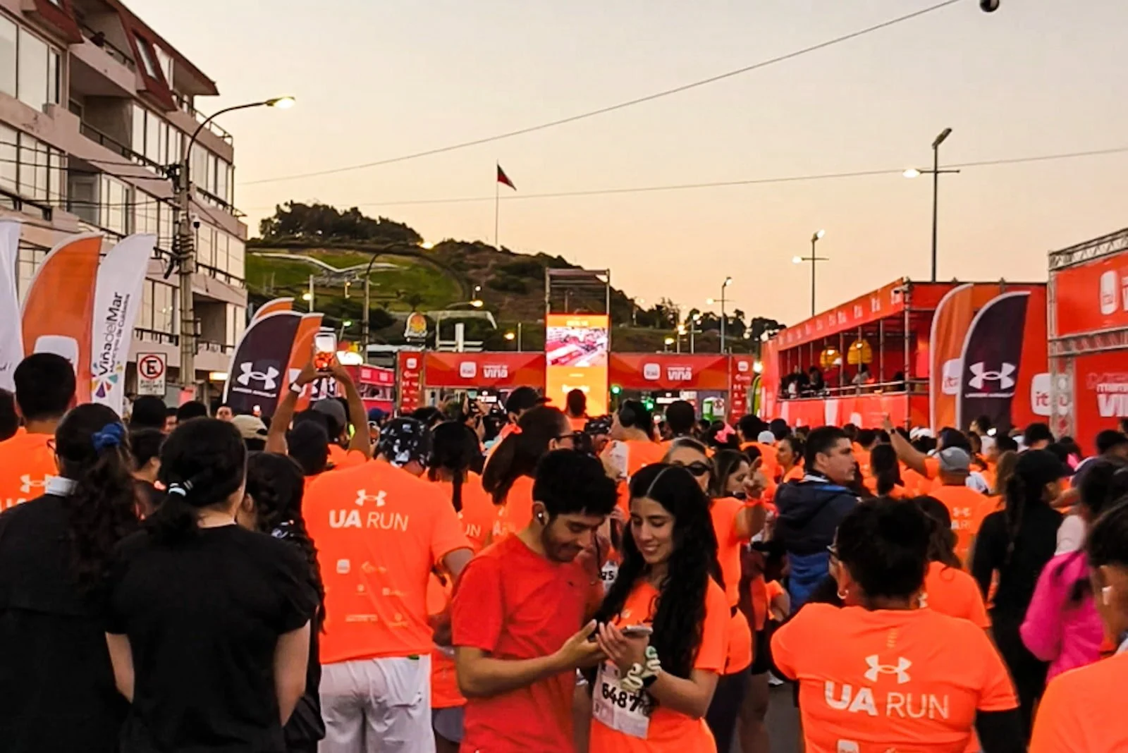 Start line of the Medio Maratón de Viña del Mar 5K in Reñaca near Viña del Mar.