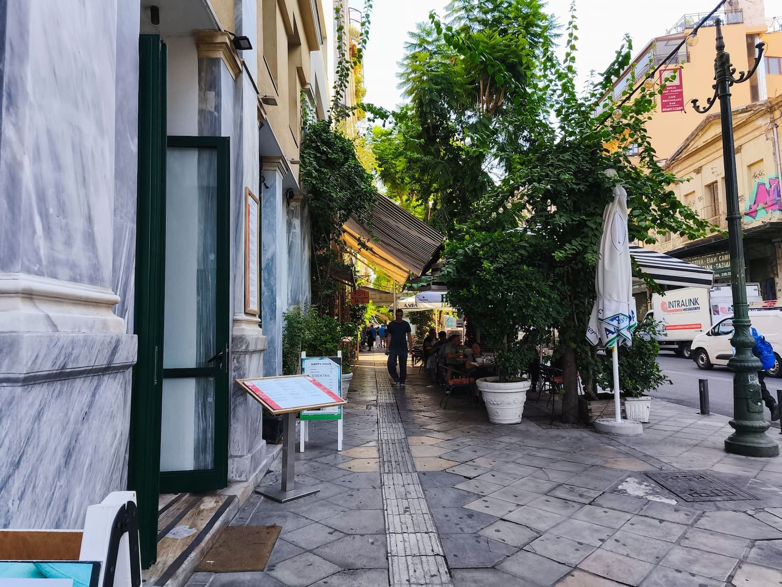 Street near Monastiraki Station in central Athens