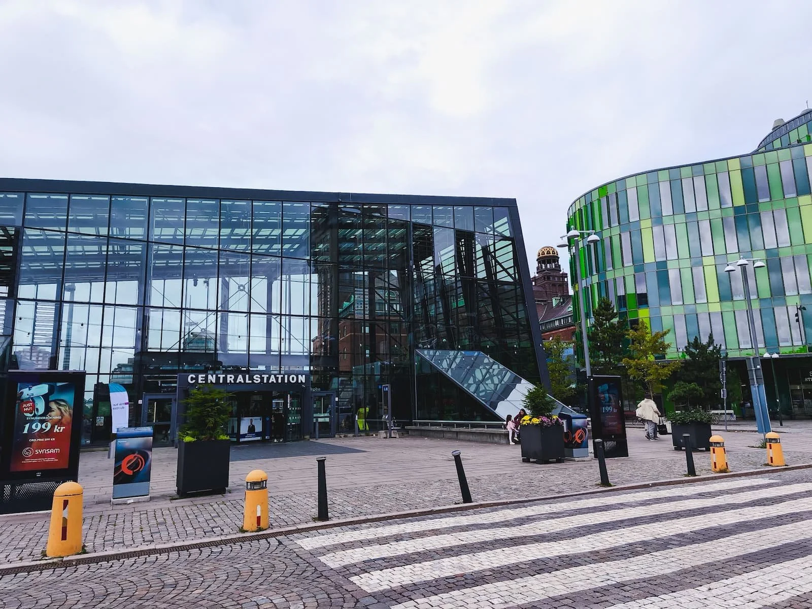 Exterior of Malmö Central Station near the start of a two-hour walking route through Malmö