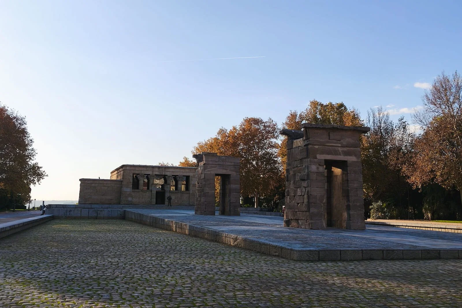 Templo de Debod, an ancient Egyptian temple and viewpoint in Madrid.