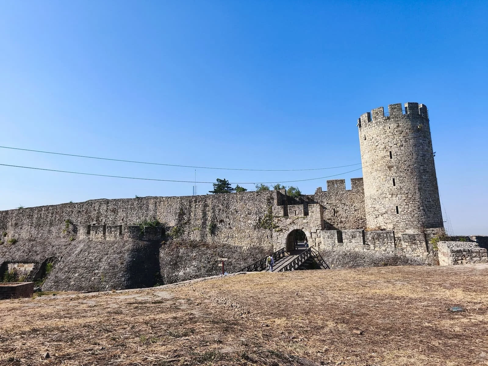 Stone walls and fortifications at Belgrade Fortress