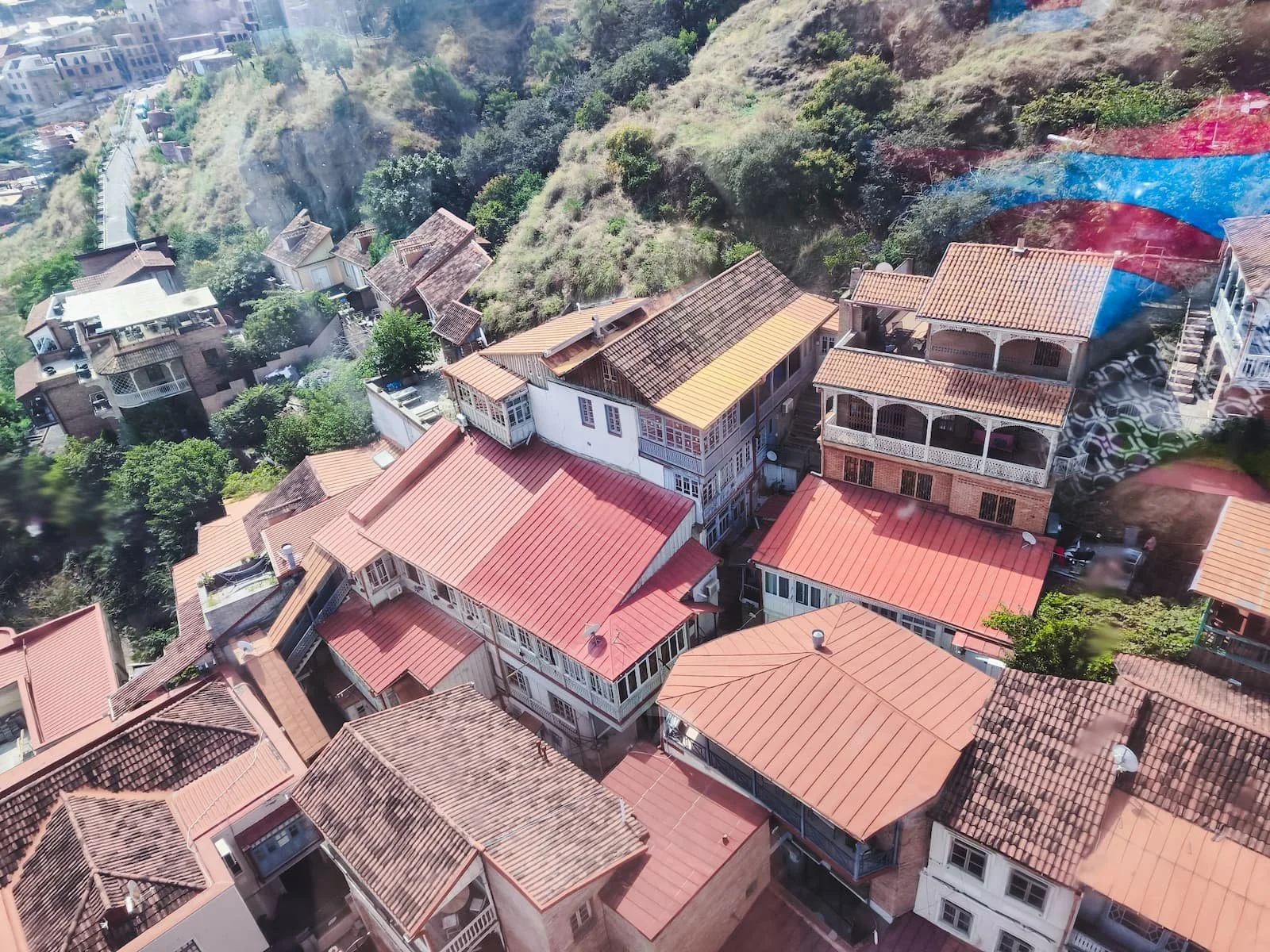 View over Old Tbilisi from the Narikala cable car