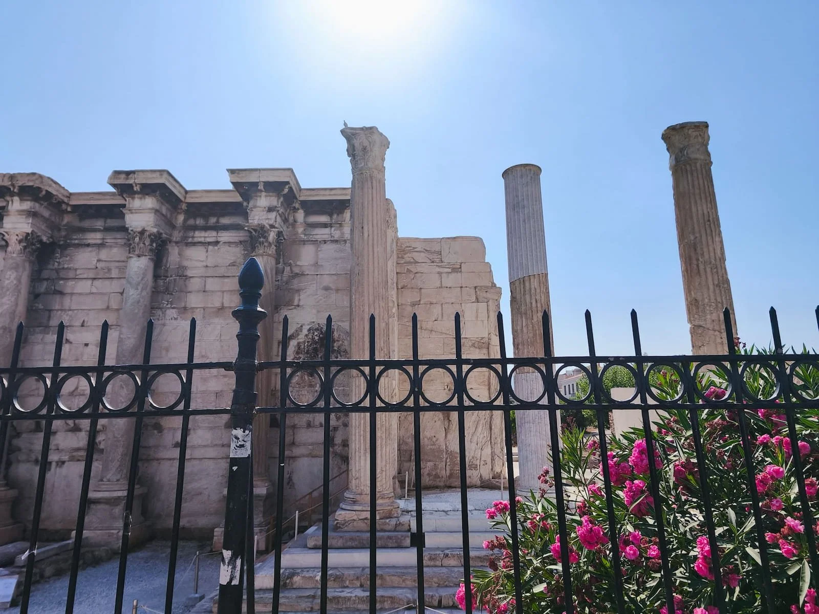 Ruins of Hadrian's Library in central Athens.