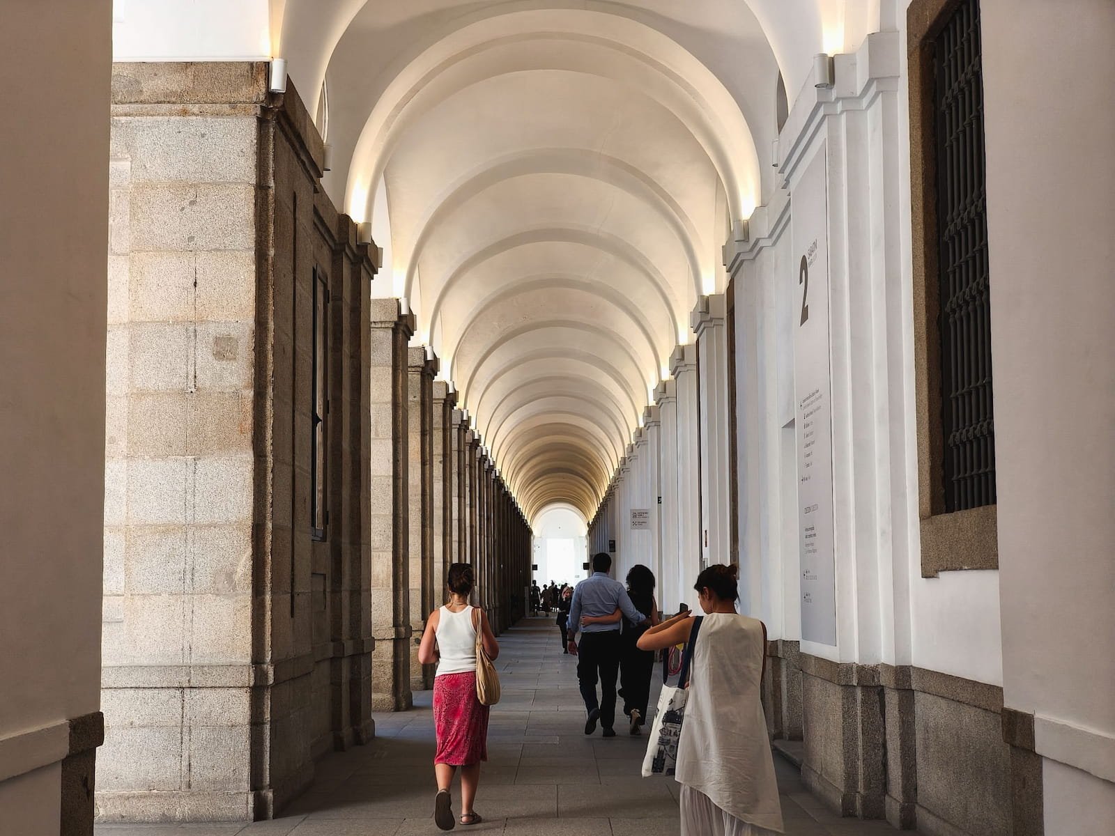 Cloister inside the Reina Sofía Museum in Madrid.
