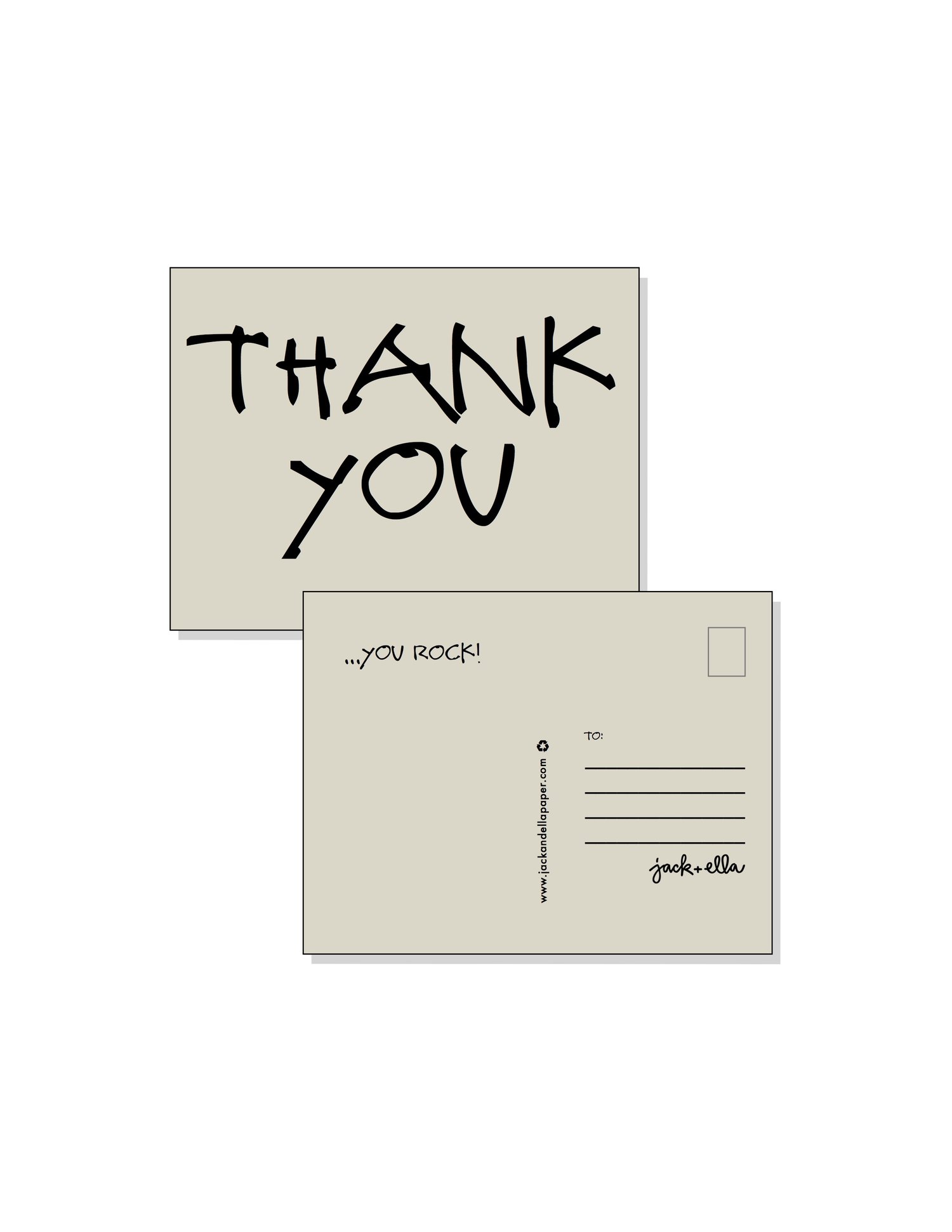 Thank You Postcards - 12 pack — jack + ella paper
