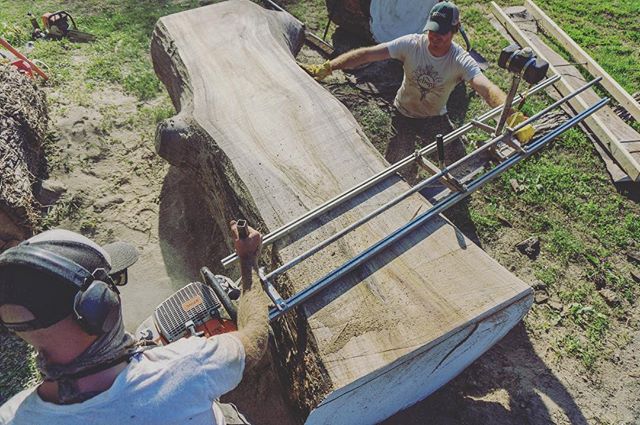 Trees are beautiful alive but when they have to come down we're putting in the sweat to give them new life.  #poplartree  #goodpeople #goodwork #thebestclients #chopnashville