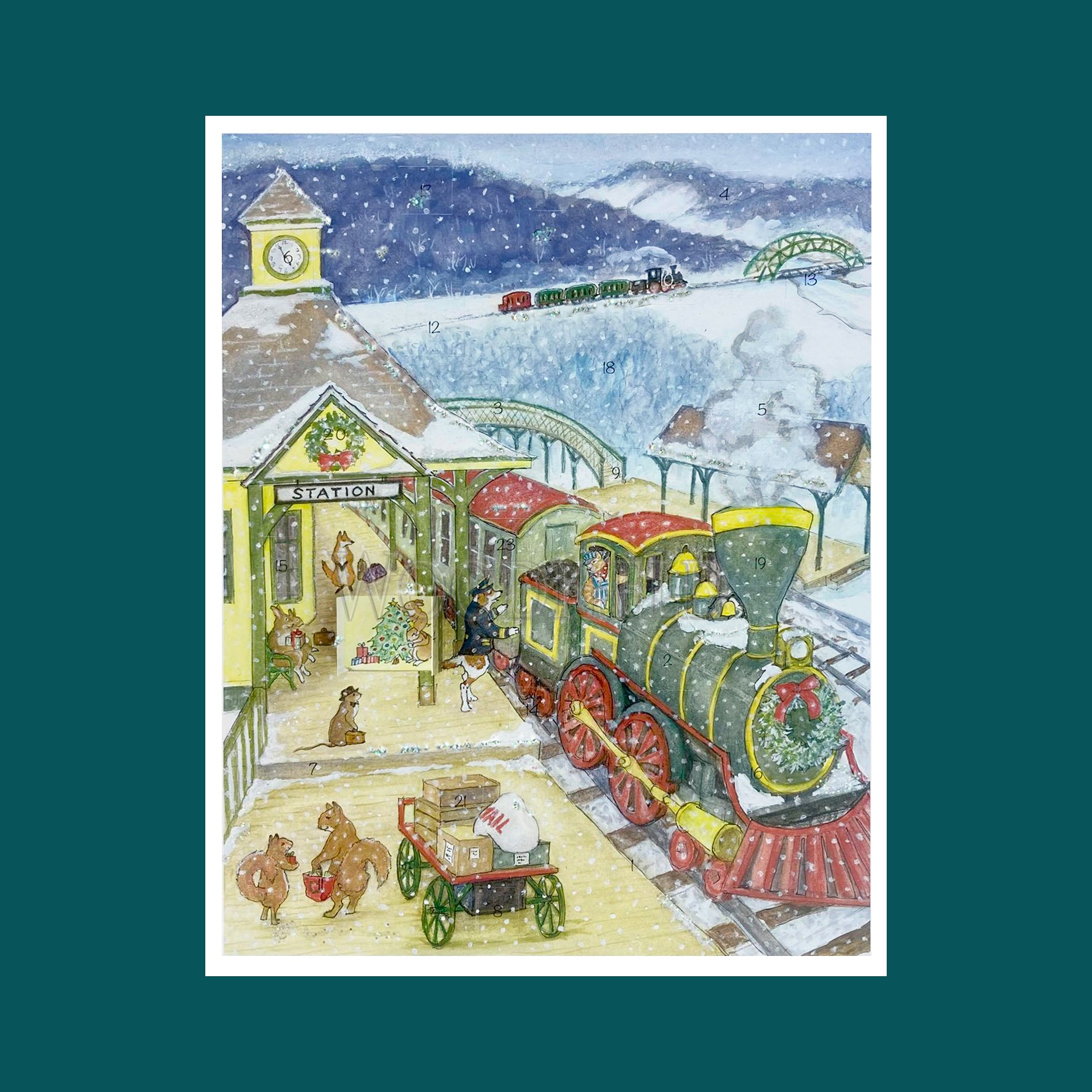 Buildable Train Station Advent Calendar 