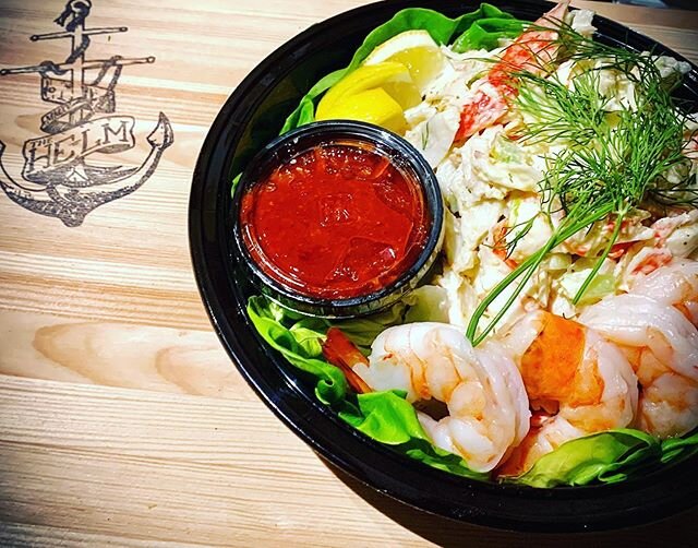 Jumbo Shrimp Cocktail and Seafood Salad for this beautiful weekend! Pre order now to reserve this perfect dish! #takethehelm