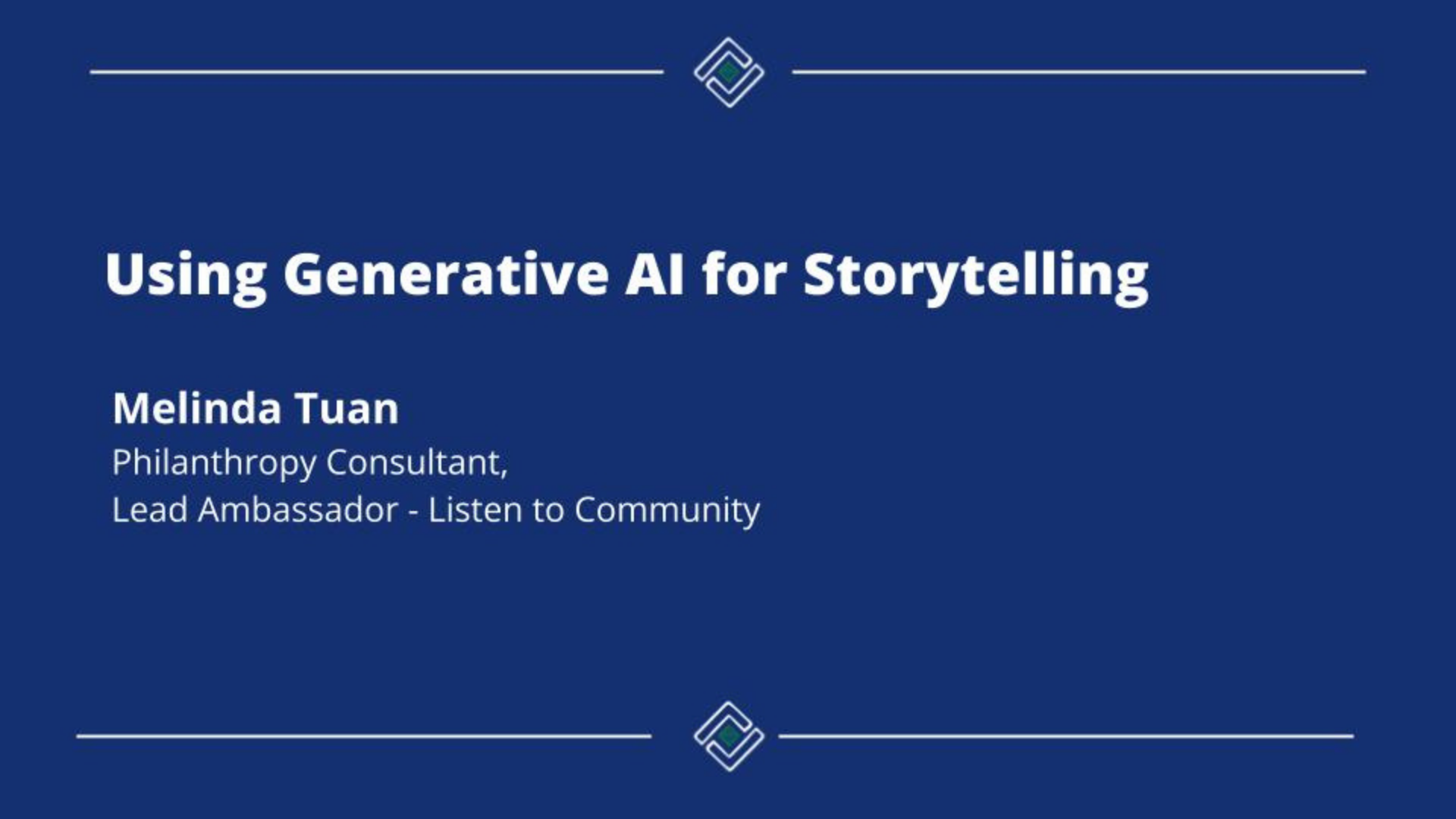 AI Storytelling with Melinda Tuan