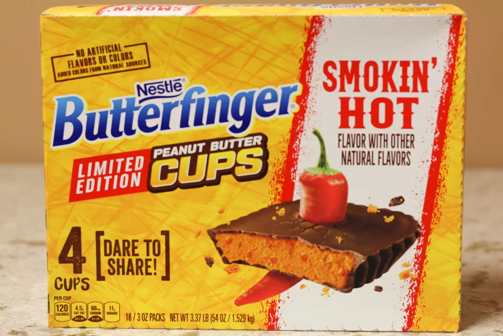 NESTLE BUTTERFINGER SMOKIN' HOT FLAVOR WITH OTHER NATURAL FLAVORS 18-3oz packs