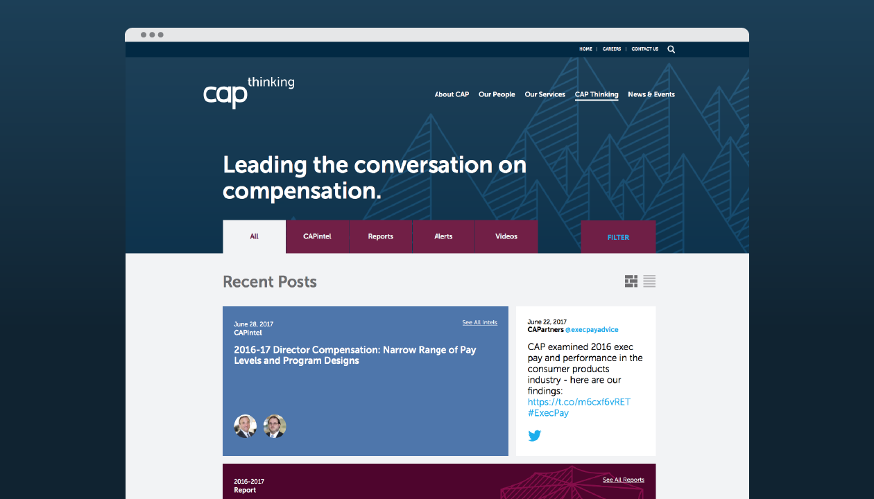 "CAP Thinking" landing page
