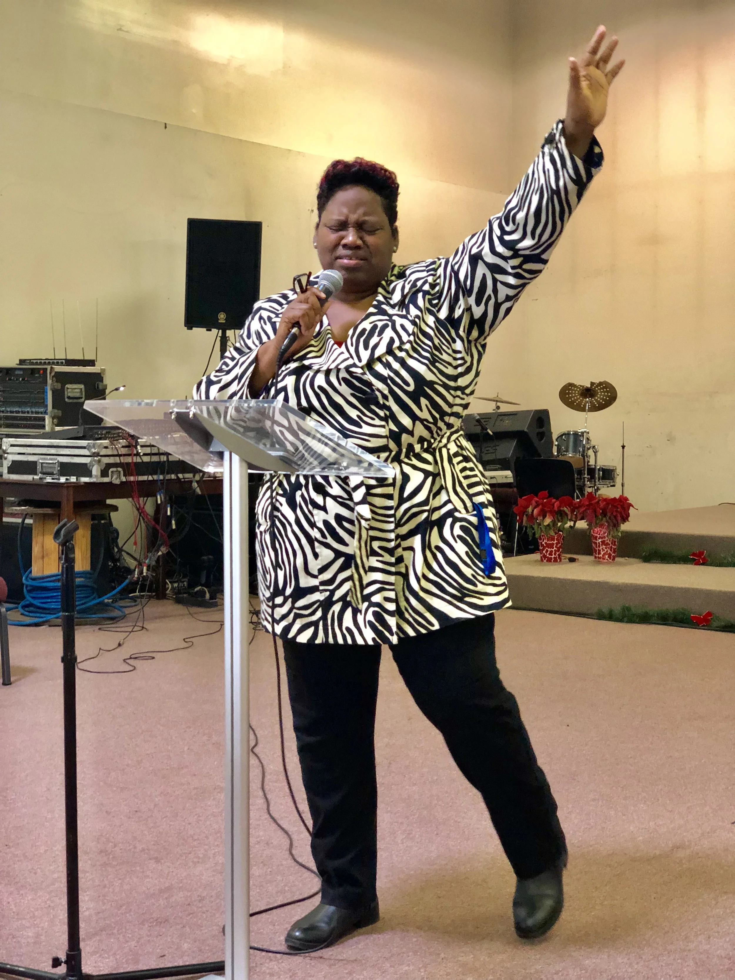 Elder Kimberly Taylor Leading Worship