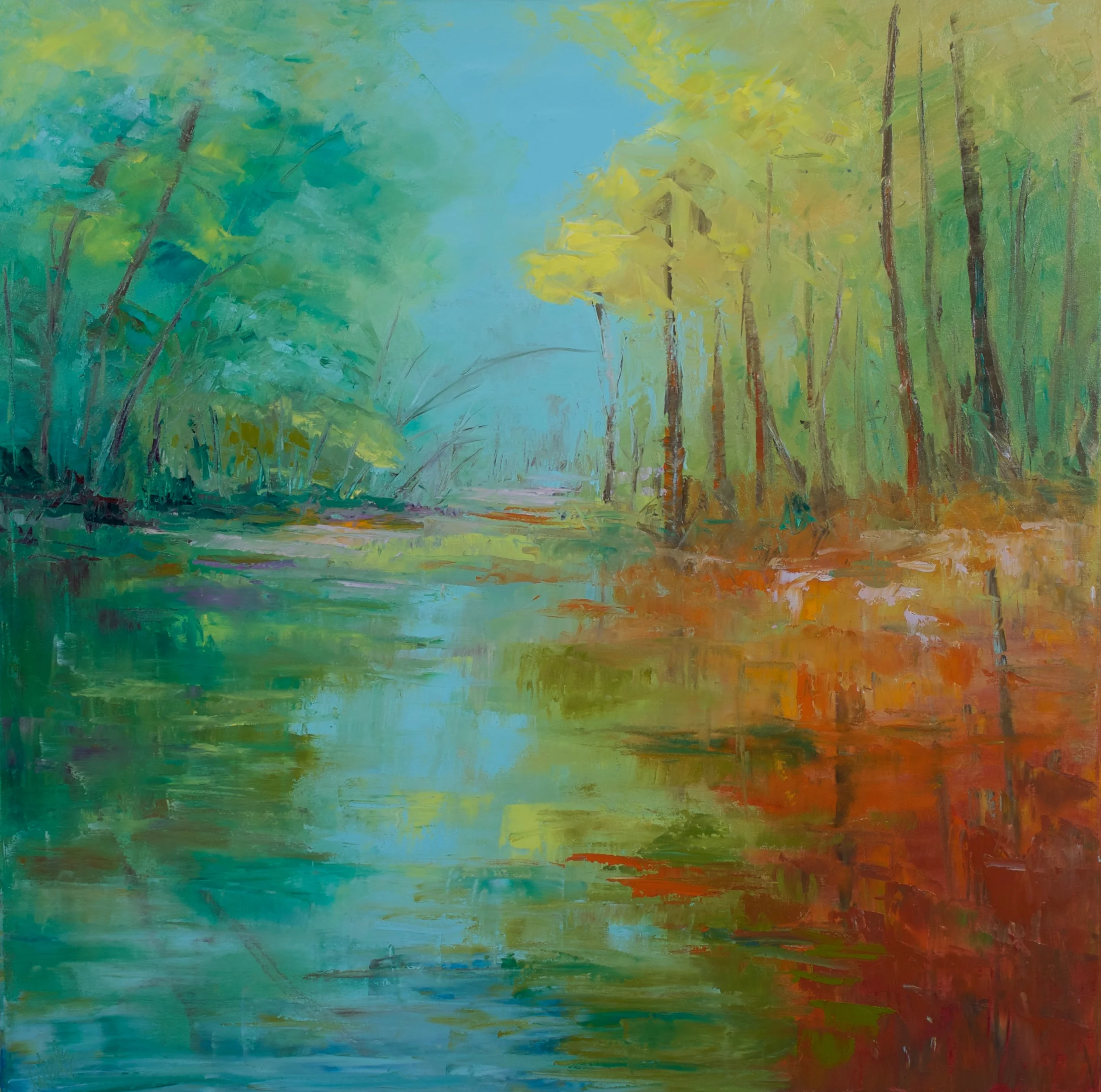 "Harbinger of Fall" - 40 x 40 inch