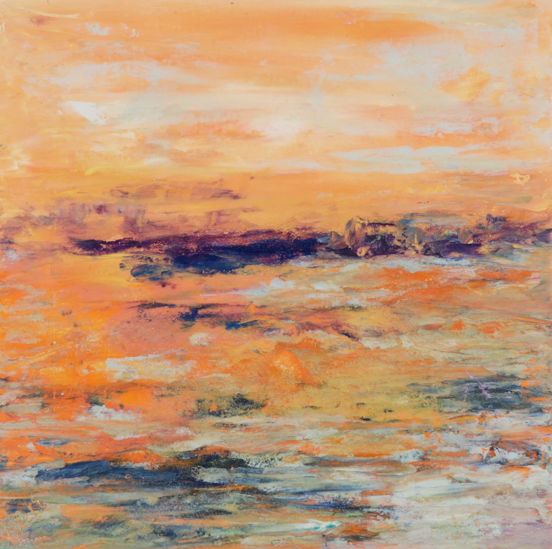 "Peachy" - 10 x 10 inch