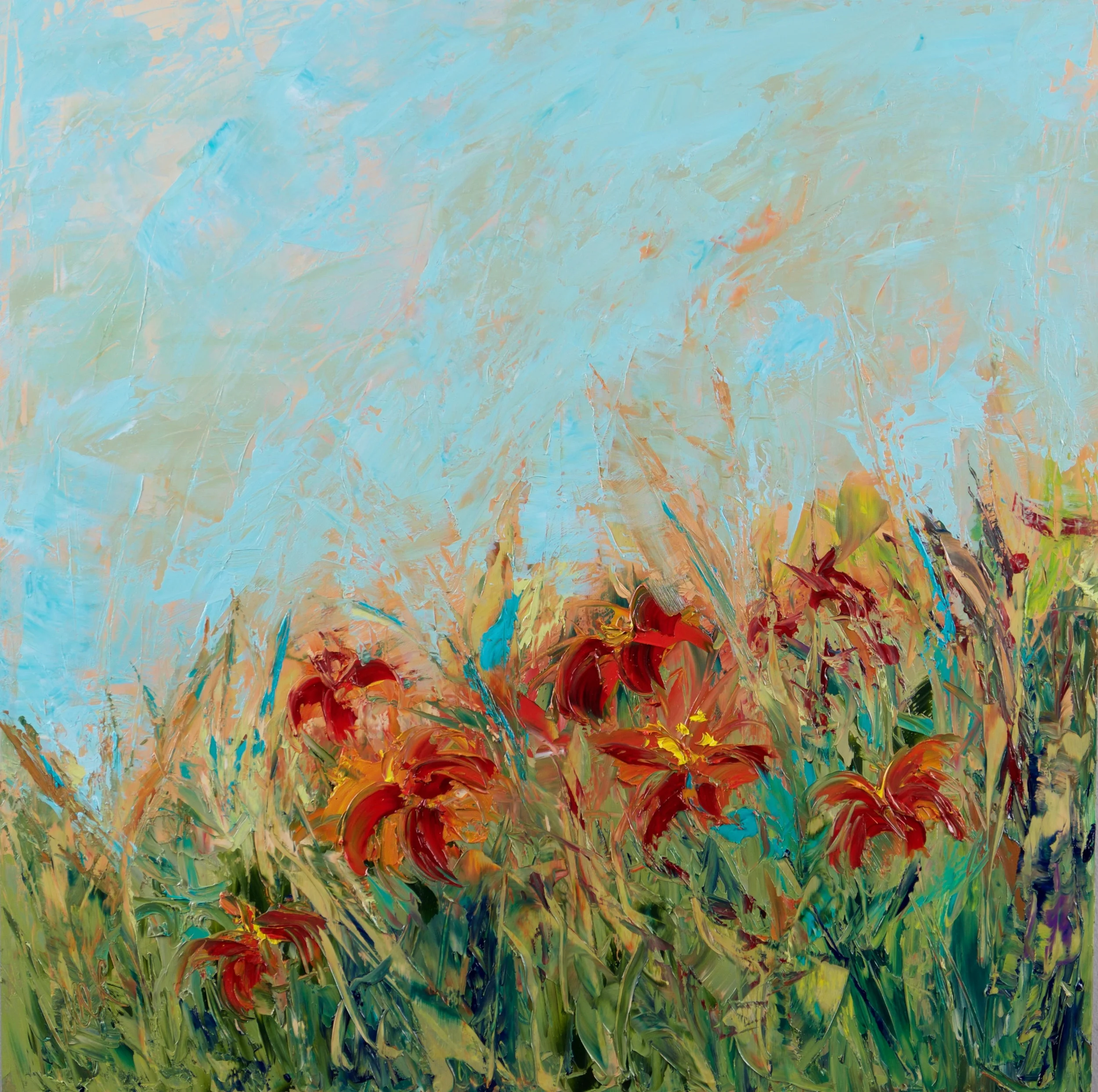 "Lillies of the Field" - 24 x 24 inch