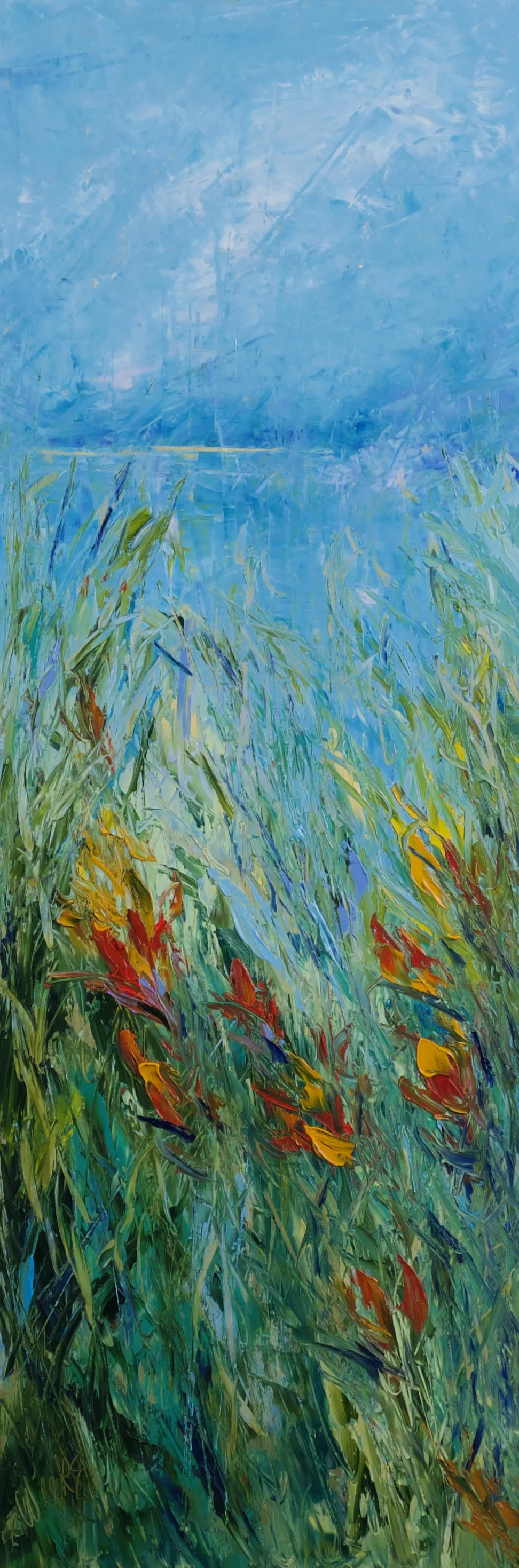 "Side by Side #2" - 36 x 12 inch