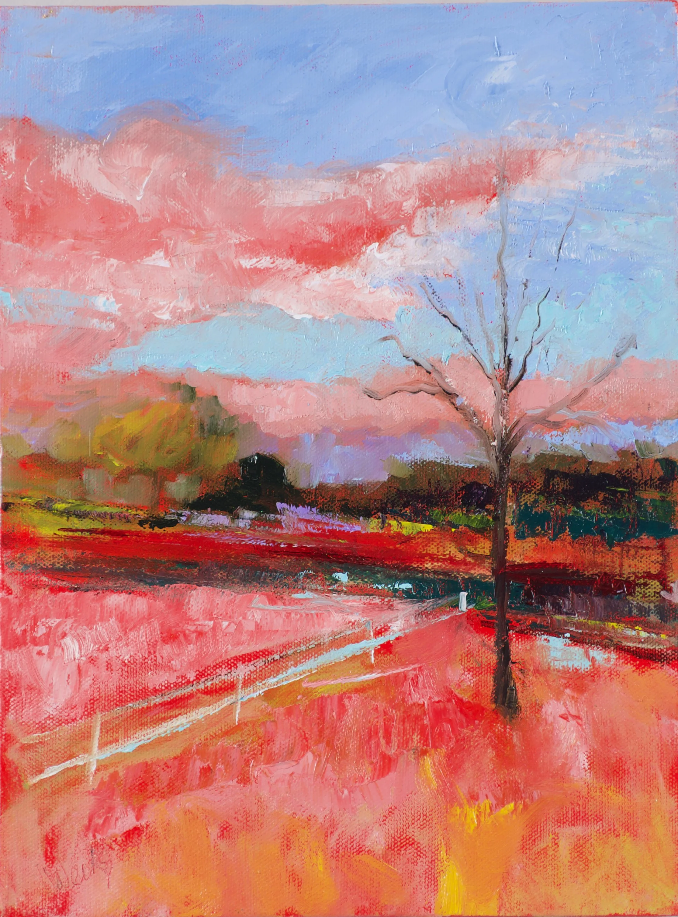 "Cherry Pie and Blue Sky" - 9 x 12 inch