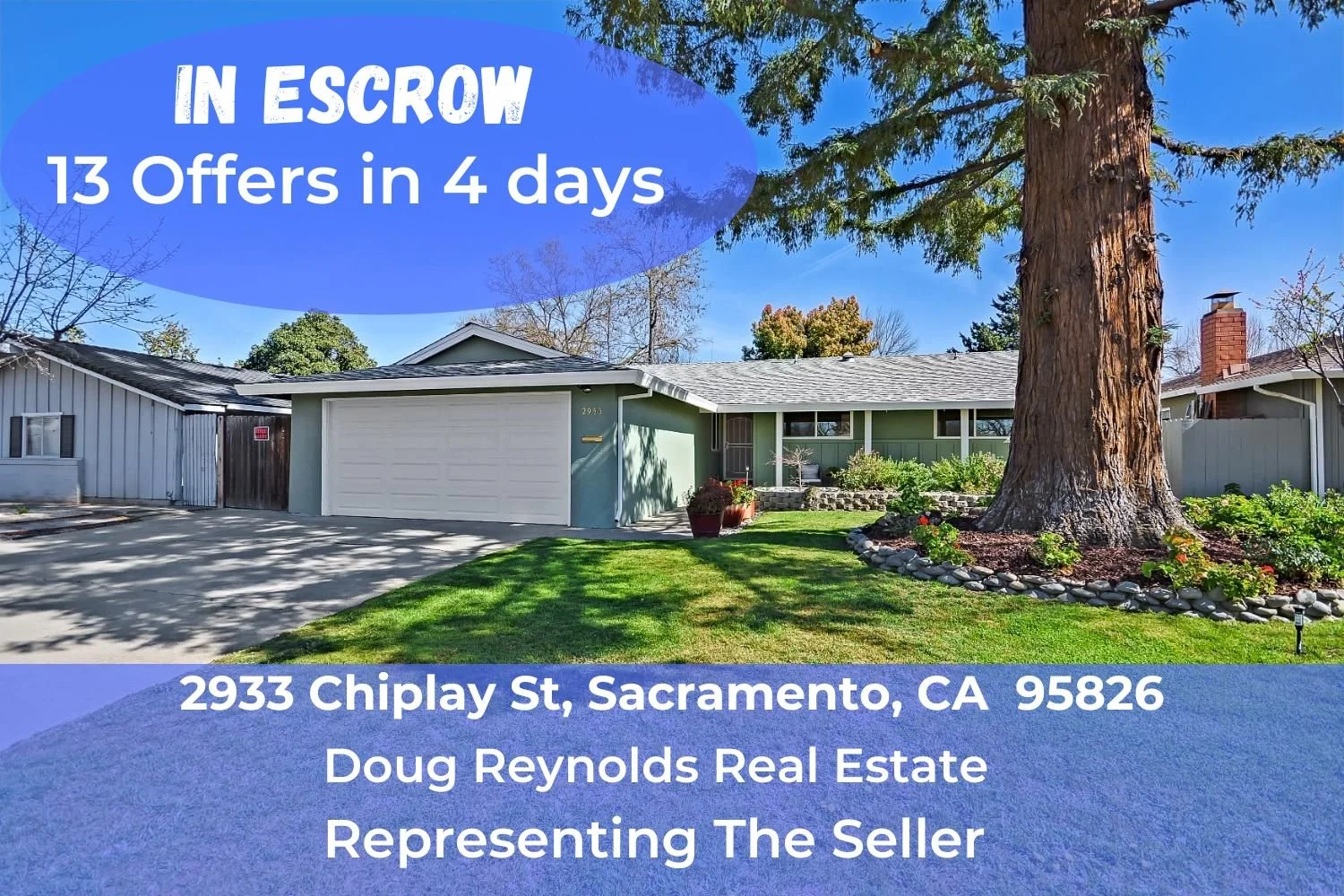 In Escrow – 2933 Chiplay St, Sacramento, CA 95826