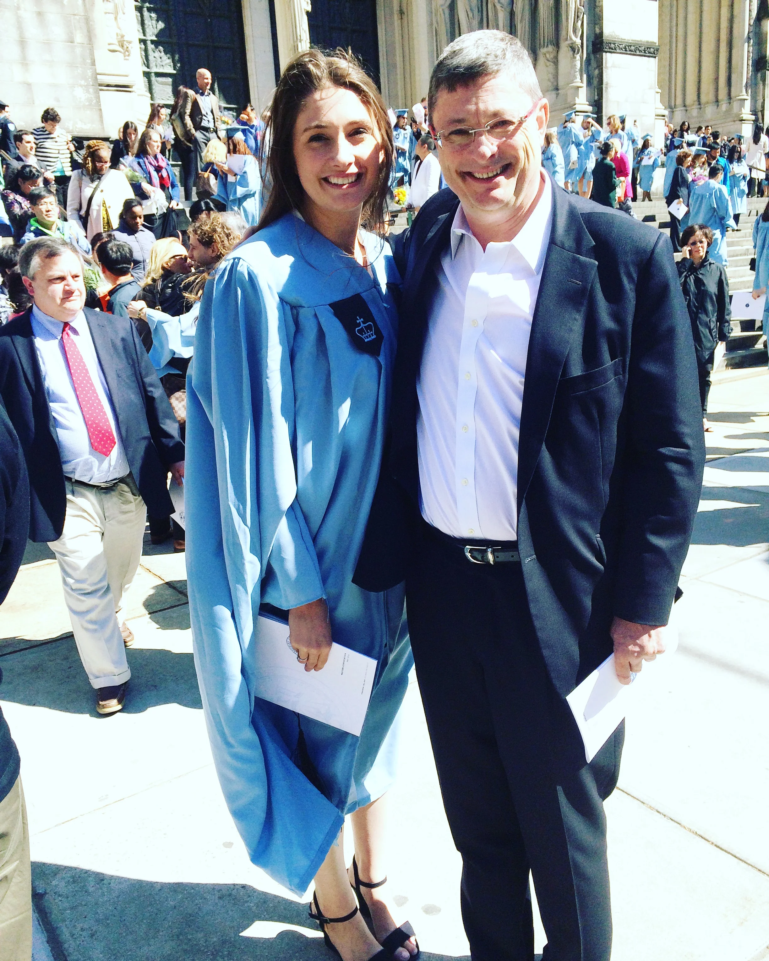 My Columbia University Masters Graduation with my Father