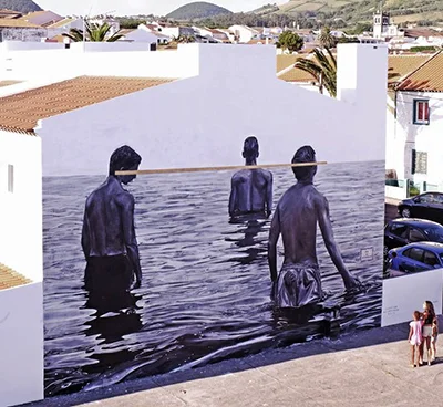 Mural painted for Walk&Talk public art festival Azores, Portugal, 2015