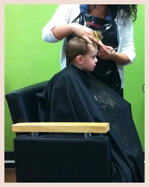 Liam’s first hair cut.