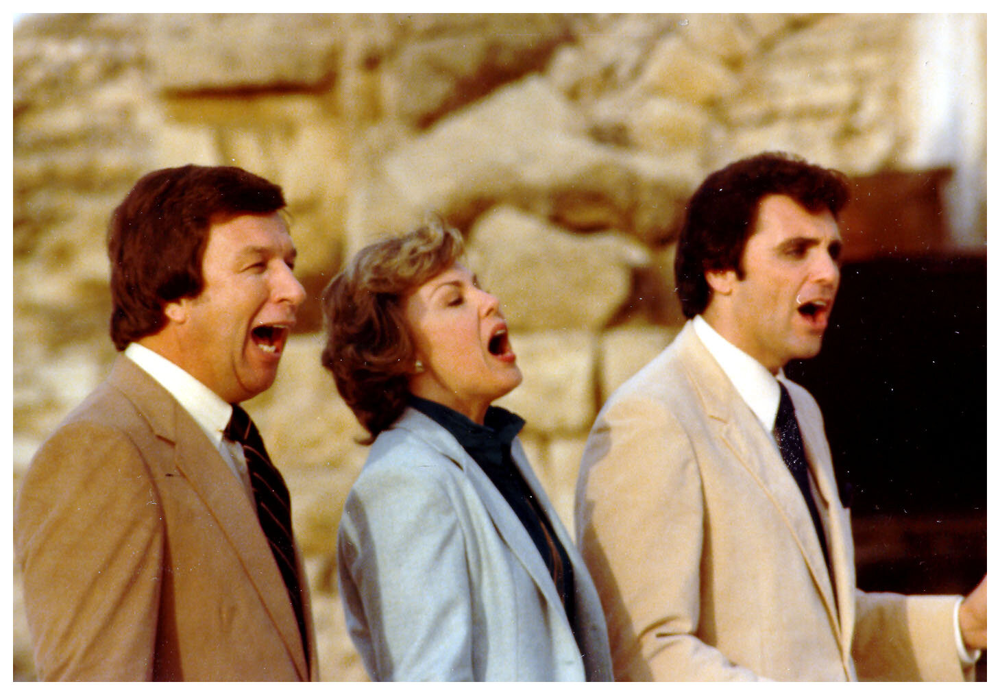  Trio singing for Rex Humbard Easter special in Israel 