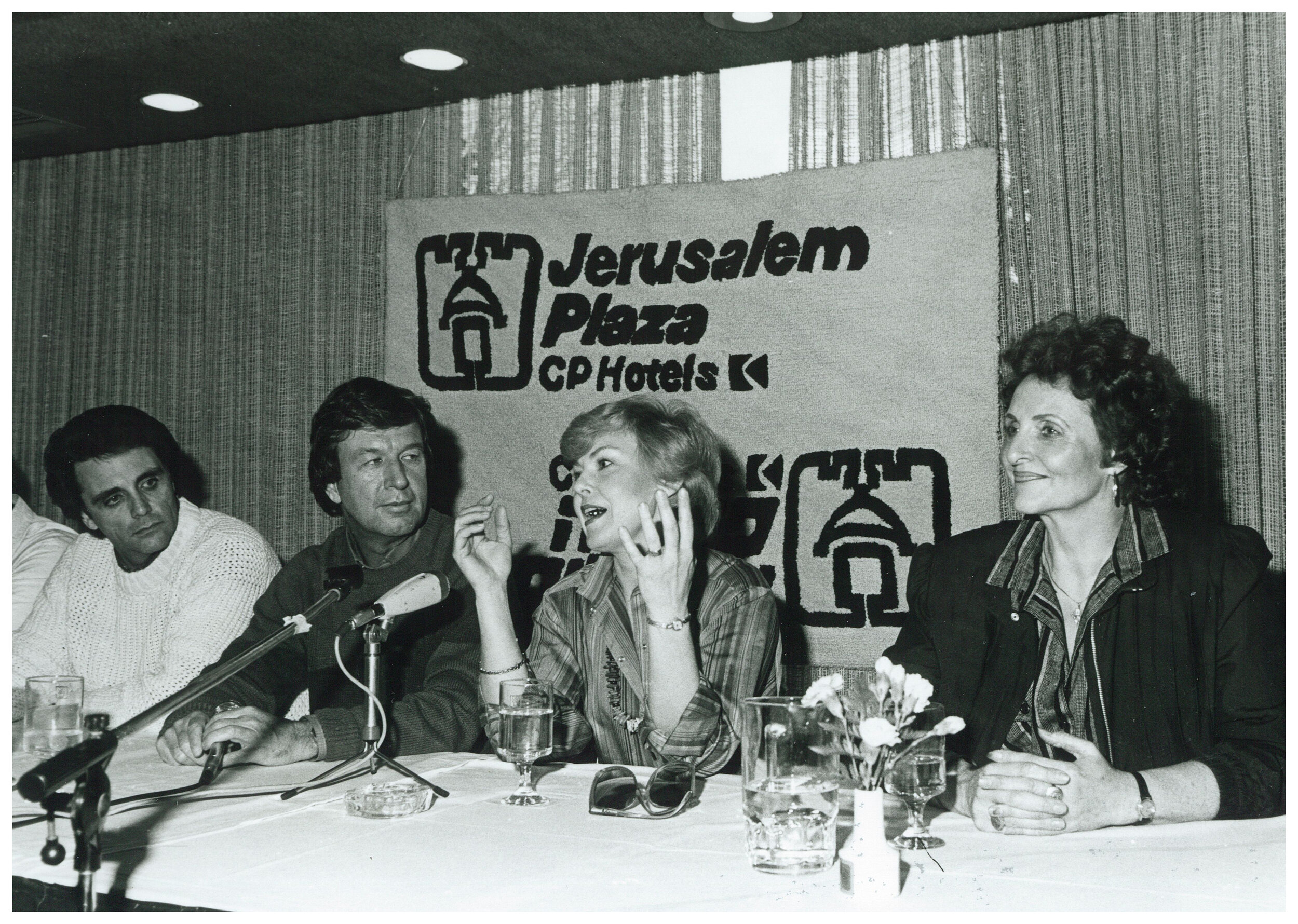  Press conference about Israel preformances in Israel that Polly Grimes (on right) promoted. 